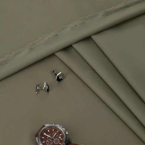 Noorani Atal Preppy Gray - Blended Unstitched Fabric