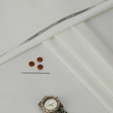 Noorani Atal Off white - Blended Unstitched Fabric