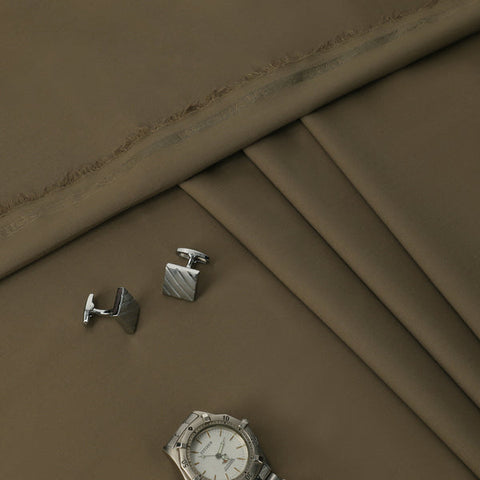 Noorani Atal Soft Gold Brown - Blended Unstitched Fabric