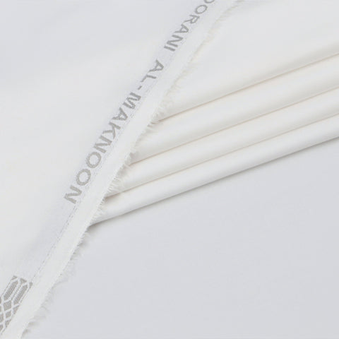 Al Maknoon Off White - Men Blended Unstitched Fabric