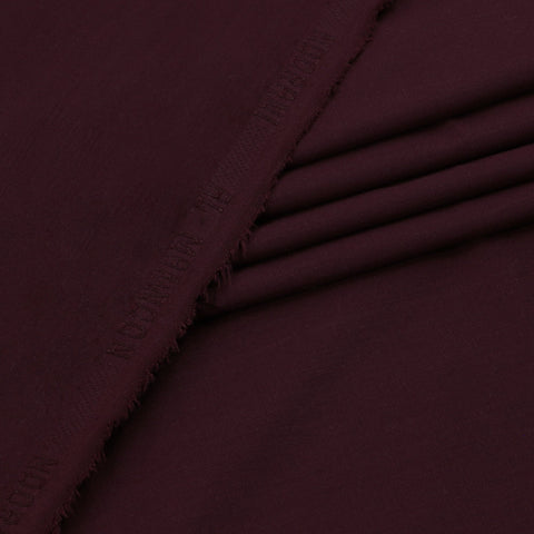 Al Maknoon Maroon Court - Men Blended Unstitched Fabric