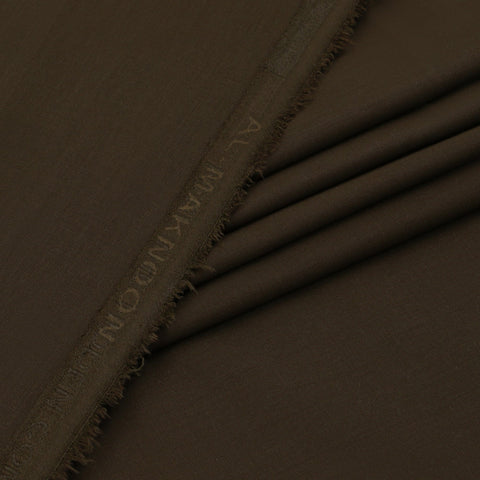 Al Maknoon Brown - Men Blended Unstitched Fabric