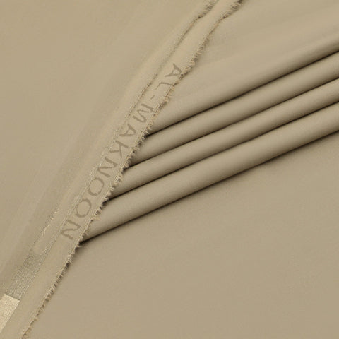 Al Maknoon Camel Brown - Men Blended Unstitched Fabric