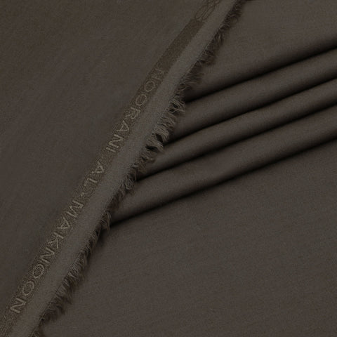 Al Maknoon Dark Brown - Men Blended Unstitched Fabric