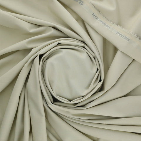 Swiss & Exclusive Light Fawn -Men Blended Unstitched Fabric